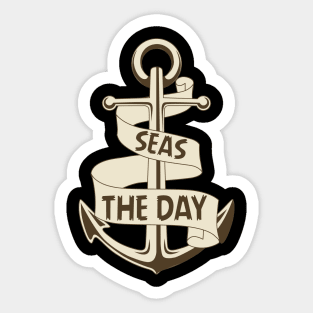 Seas the day summer vacation vibes shirt Sticker